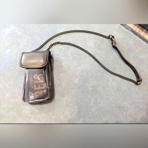 Beis Mini Clear & Black Crossbody Pouch Phone/card Holder.​​